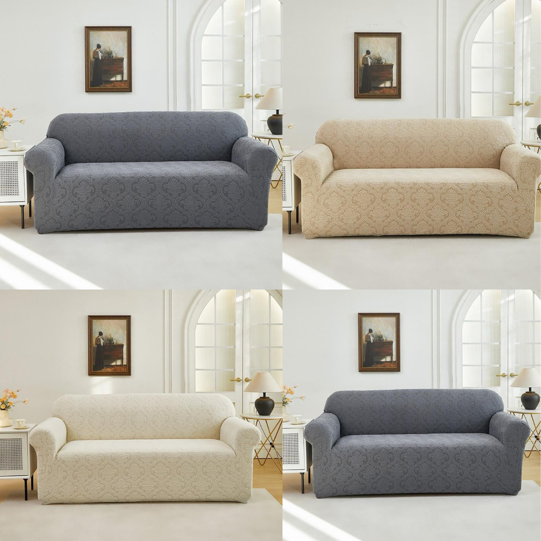 Damask Plain Sofa Covers02 (3 Seater)